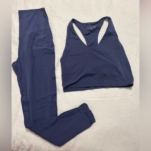 Aerie Offline Workout Set Blue Size Medium